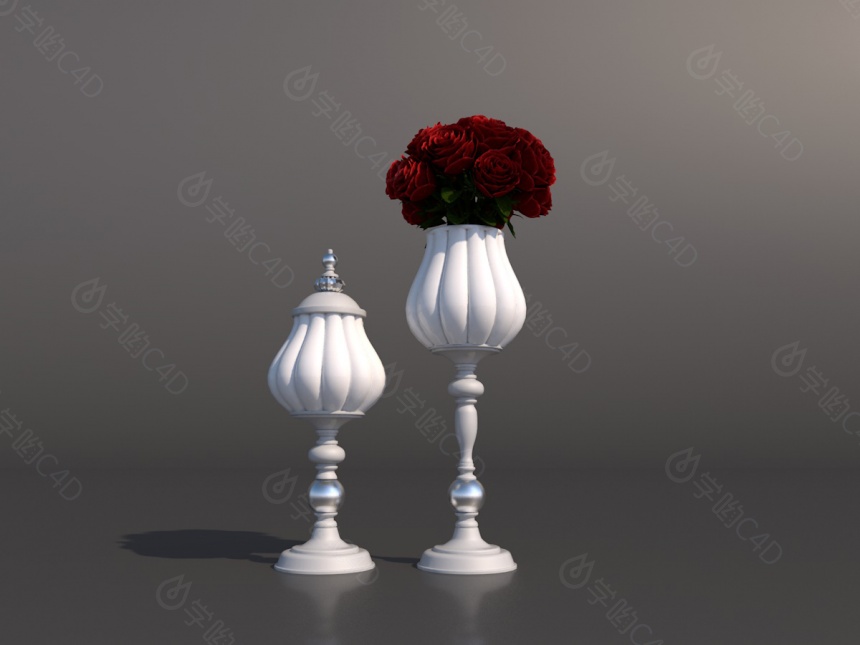 创意陶瓷花瓶C4D模型