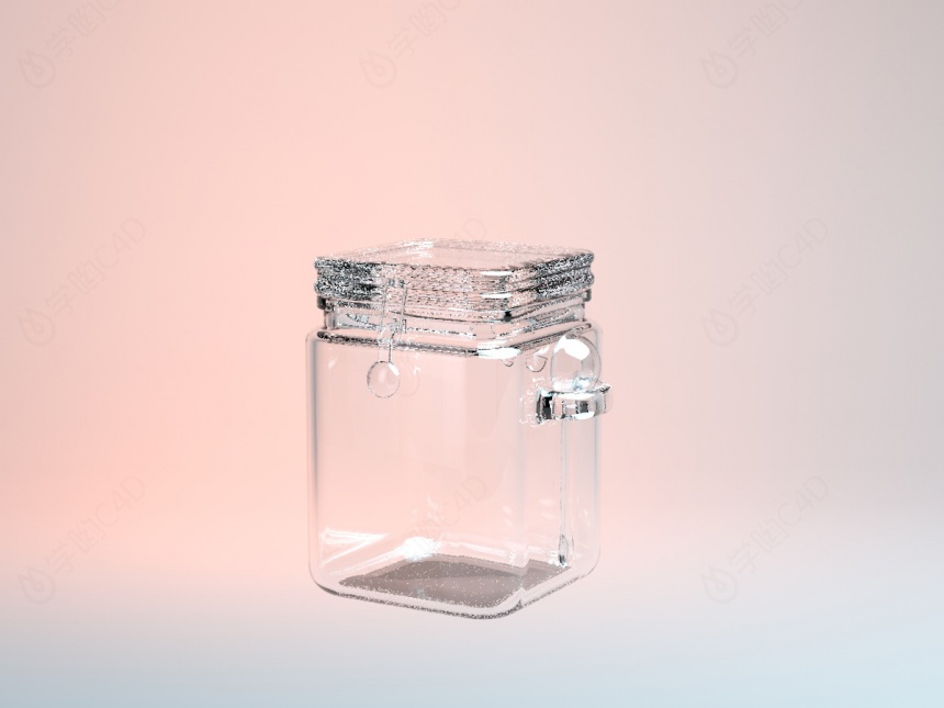 玻璃密封罐C4D模型