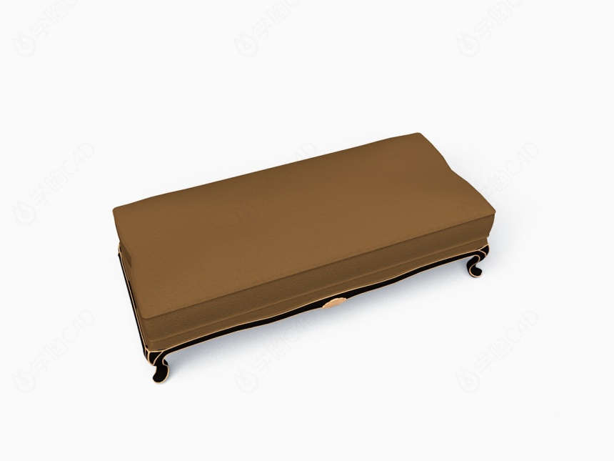 长方形沙发凳C4D模型