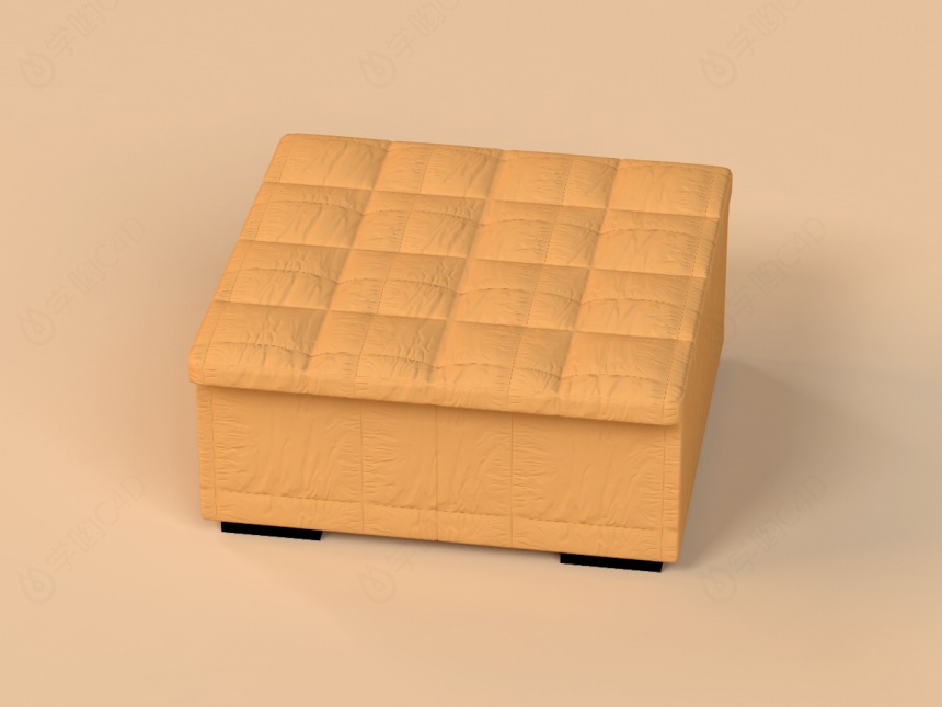 方形沙发凳C4D模型