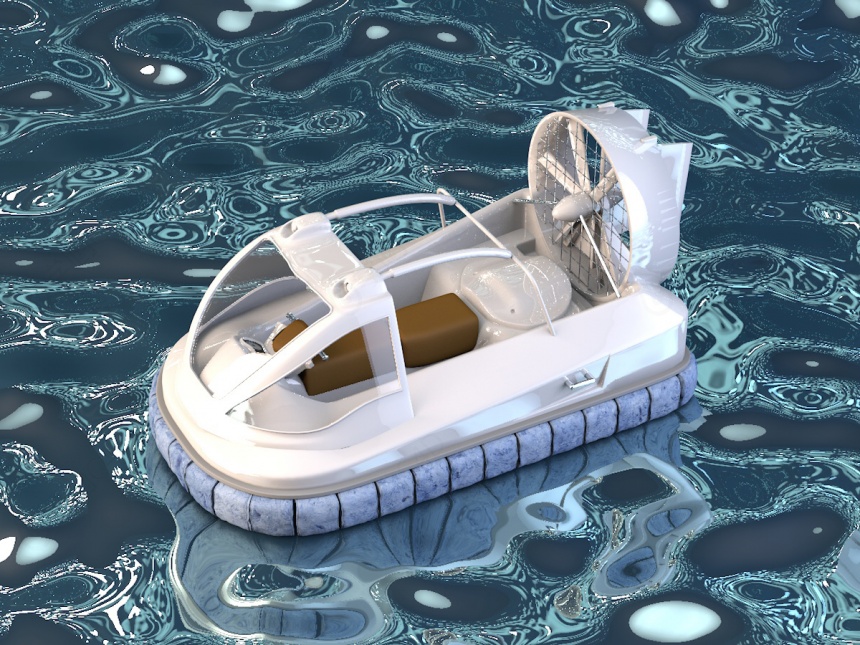 气垫船C4D模型