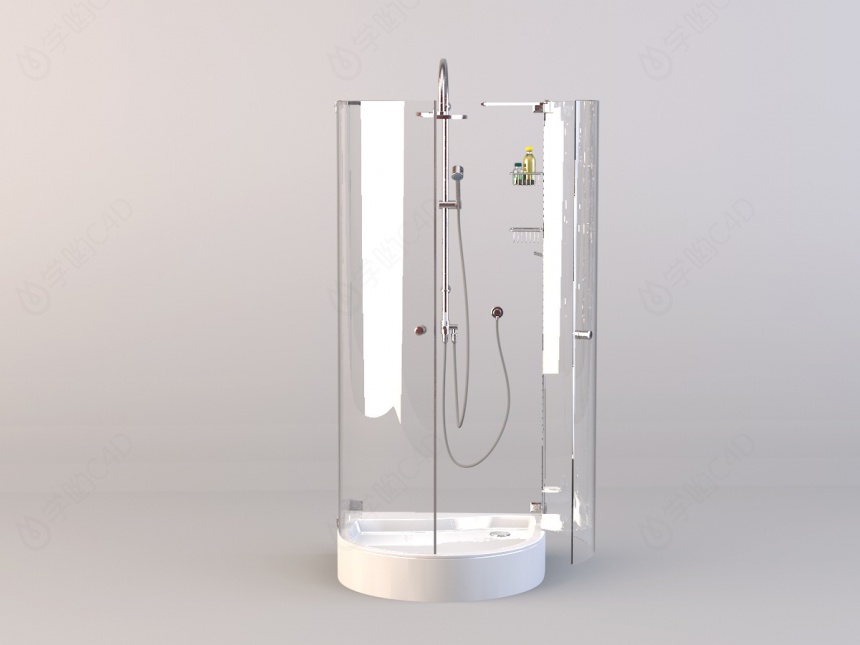 玻璃淋浴房C4D模型