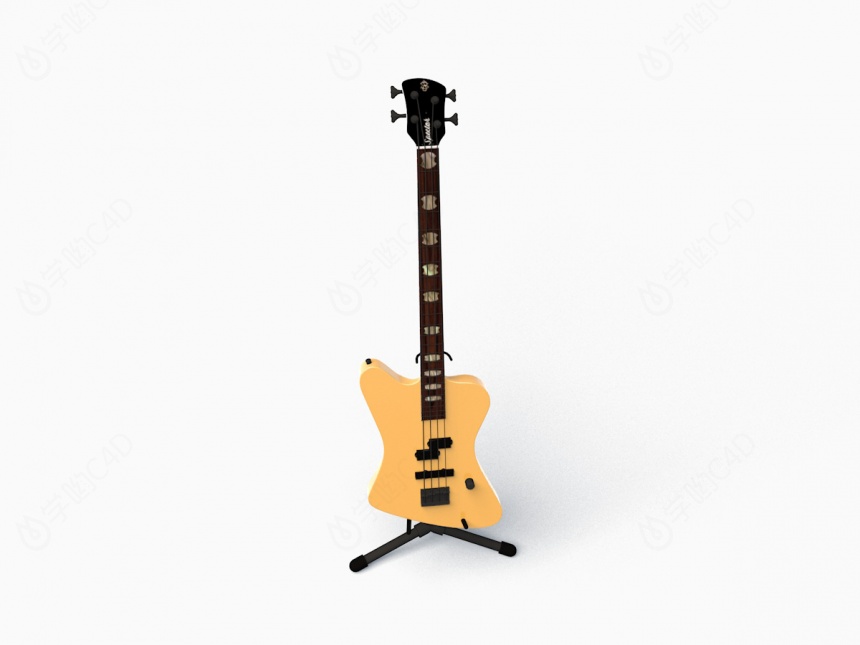 民谣吉他C4D模型