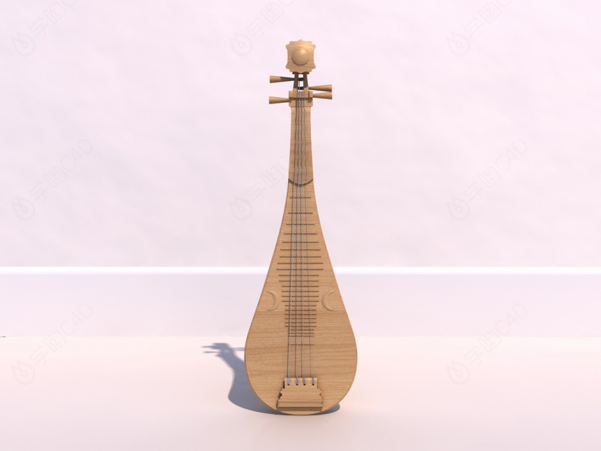 琵琶乐器C4D模型