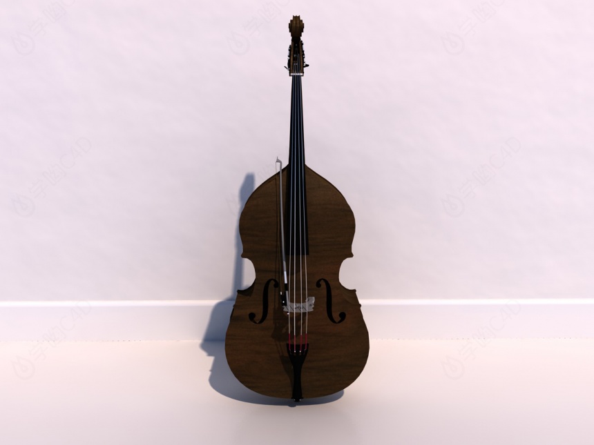 简约大提琴C4D模型