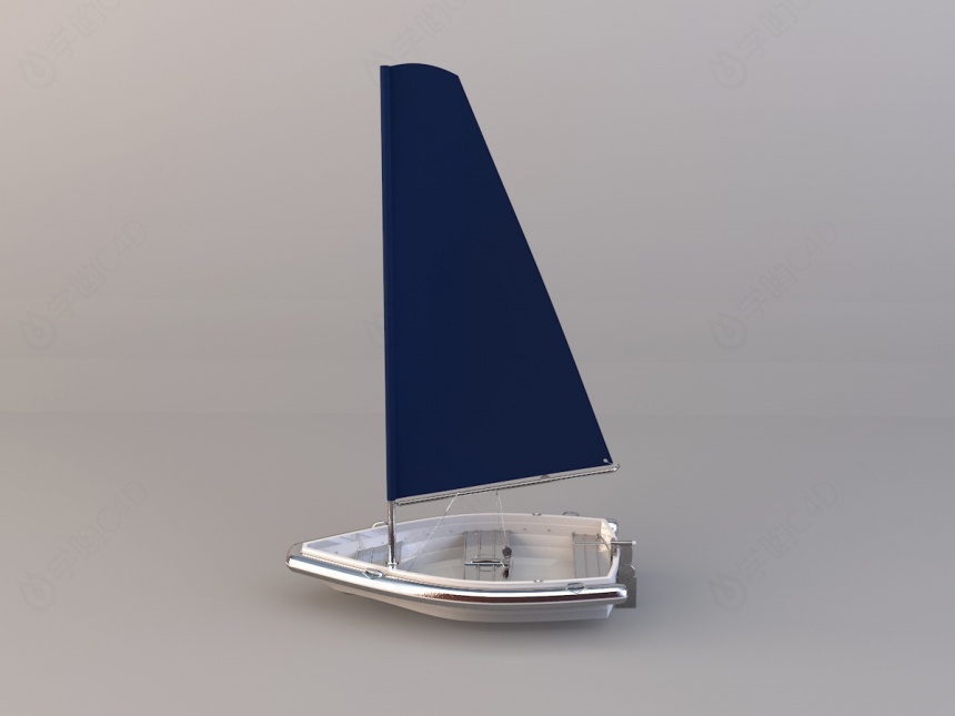 小帆船C4D模型