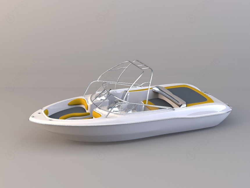 多人游艇C4D模型