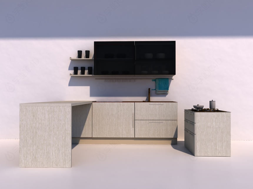 厨房吊柜C4D模型