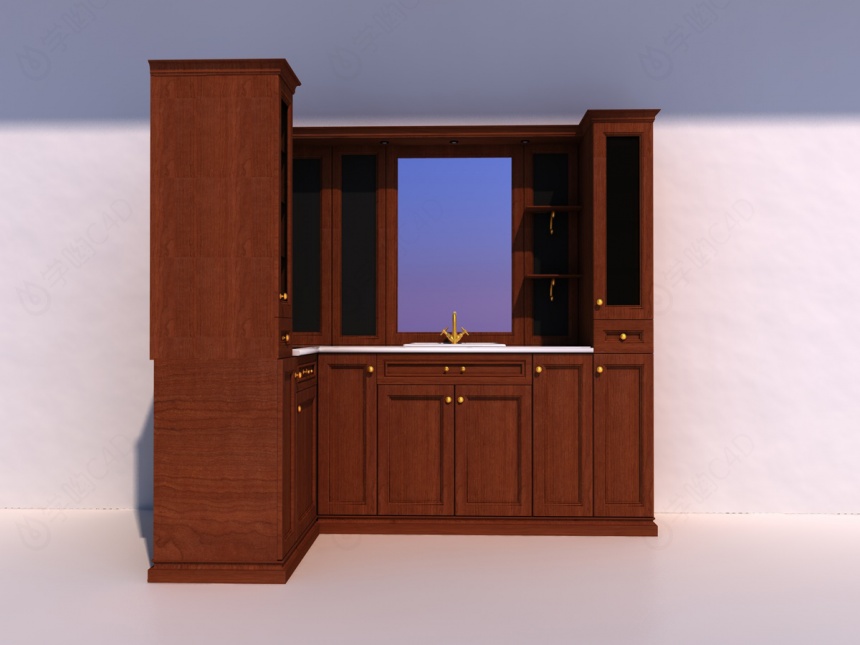 木制橱柜C4D模型