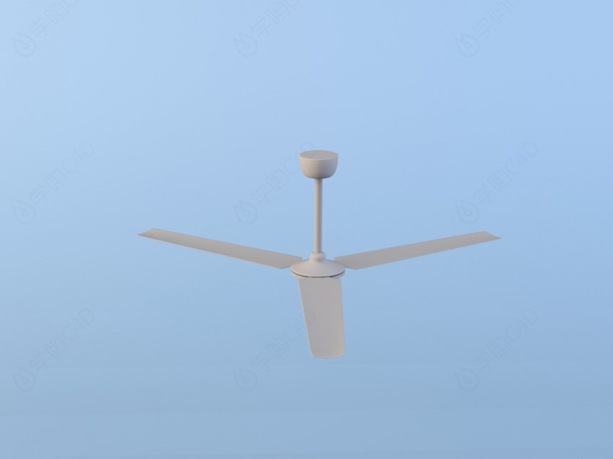 吊式电风扇C4D模型