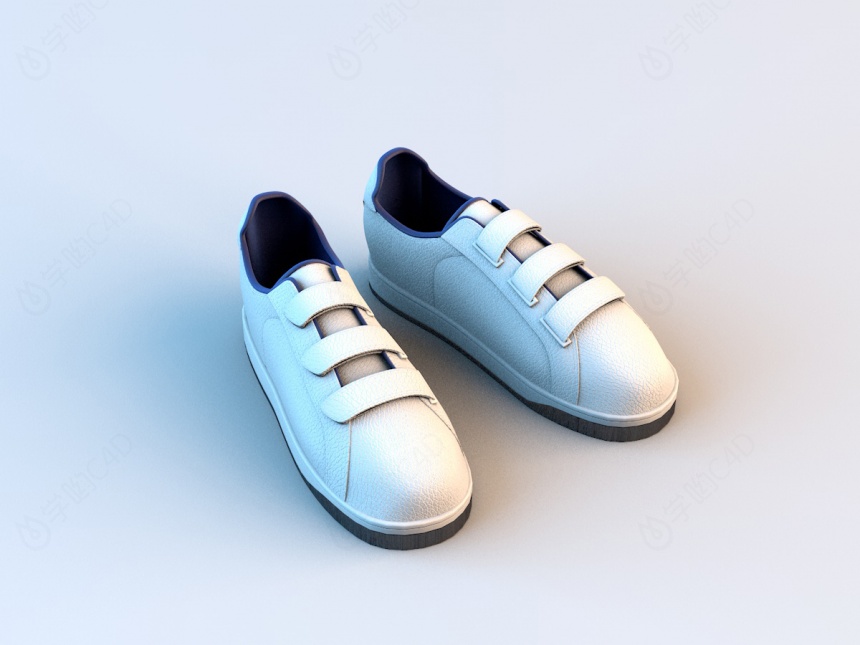 白色运动鞋C4D模型