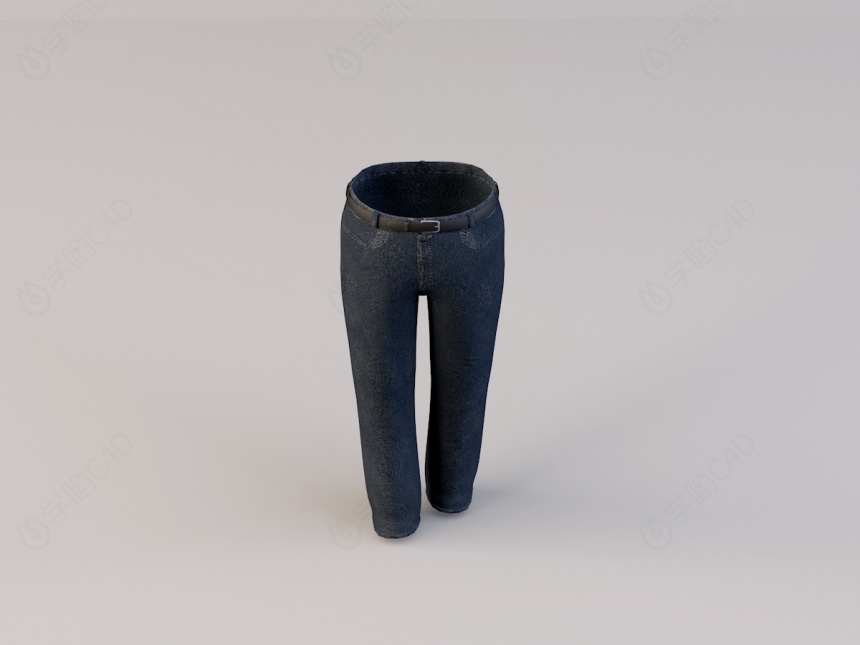黑色长裤C4D模型