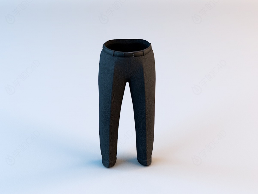 黑色裤子C4D模型