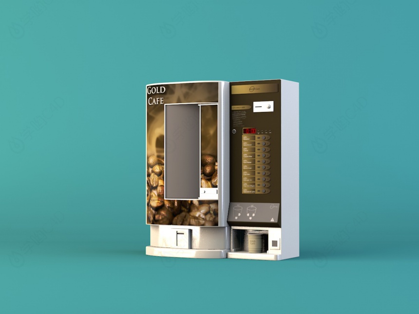 自动咖啡机C4D模型