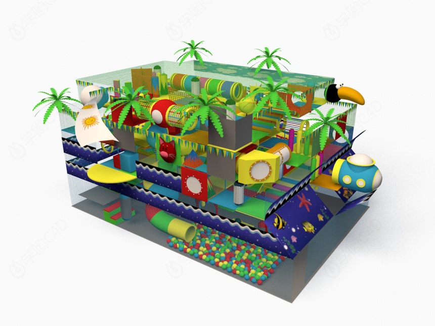 儿童室内游乐场C4D模型
