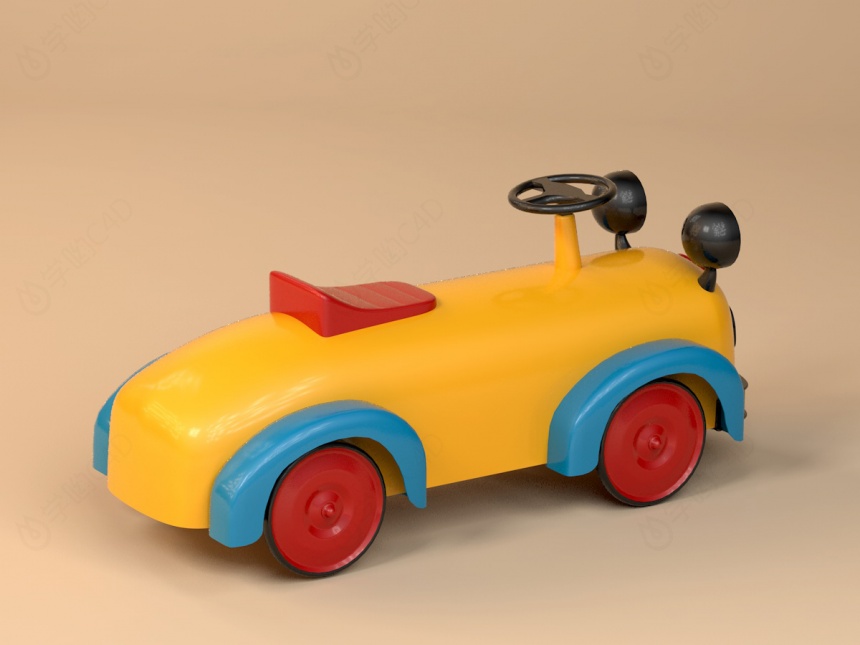 儿童玩具小车C4D模型