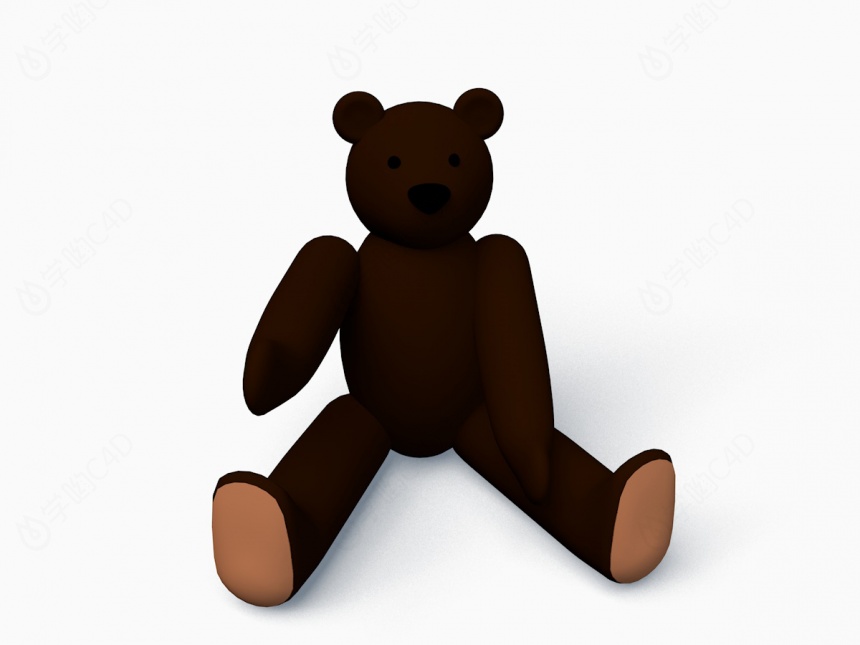 儿童玩具熊C4D模型