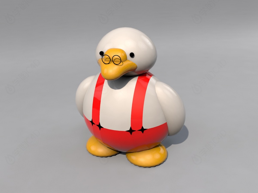 玩具企鹅C4D模型