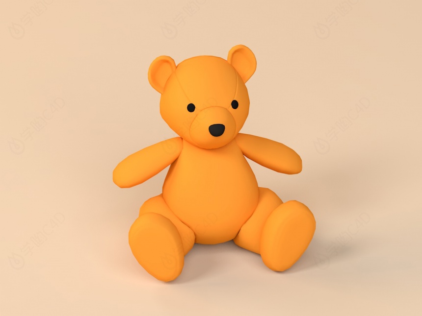 玩具熊C4D模型