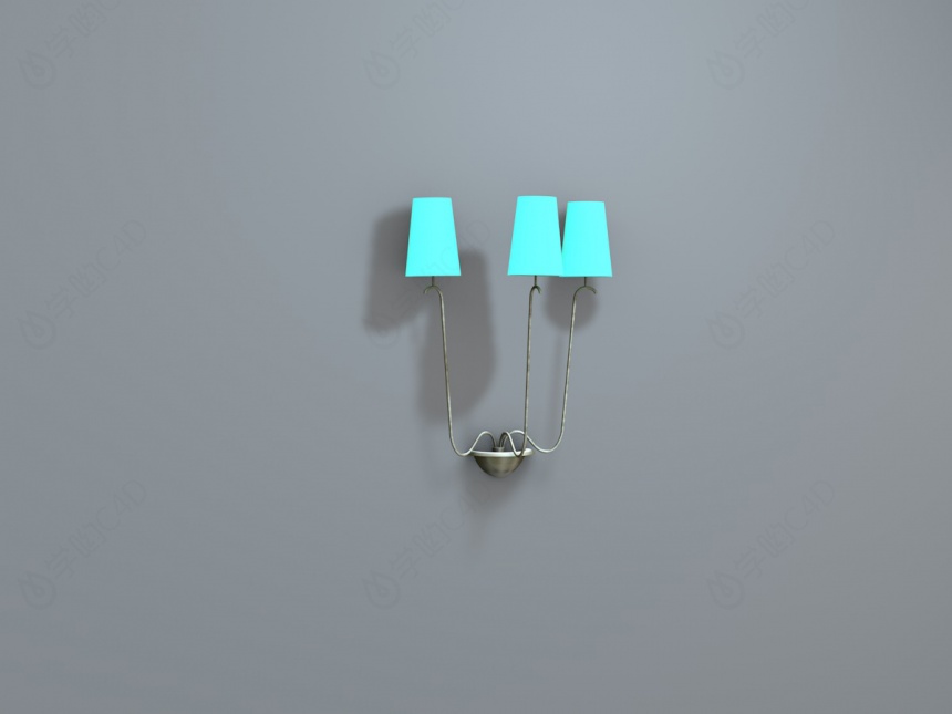 烛台造型壁灯C4D模型
