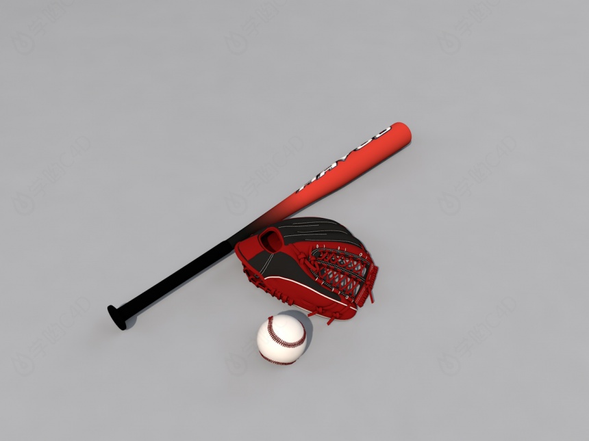 棒球装备C4D模型
