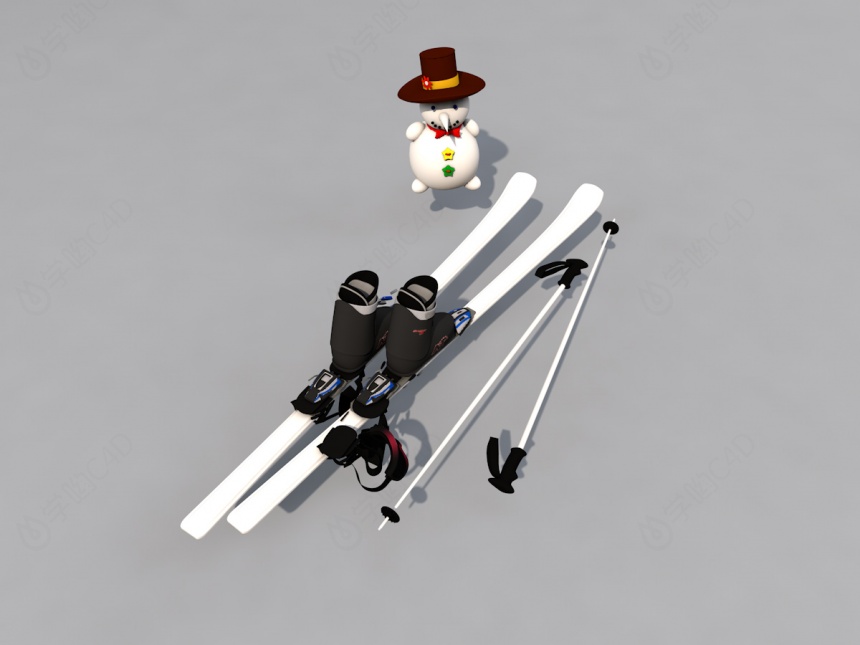 滑雪橇C4D模型
