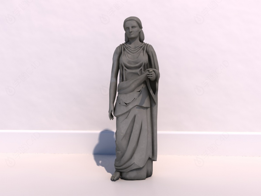 大理石雕塑女人C4D模型