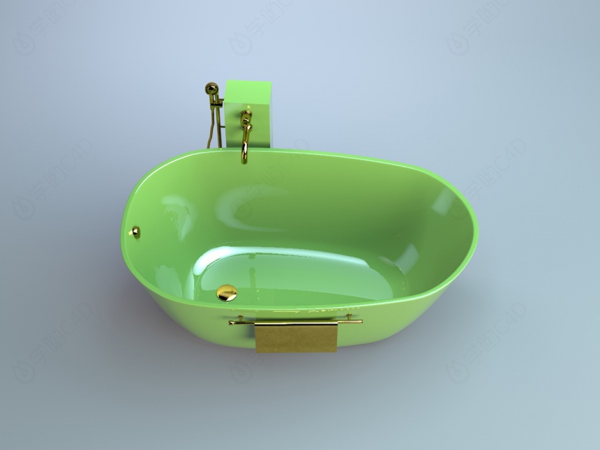 简约浴缸C4D模型