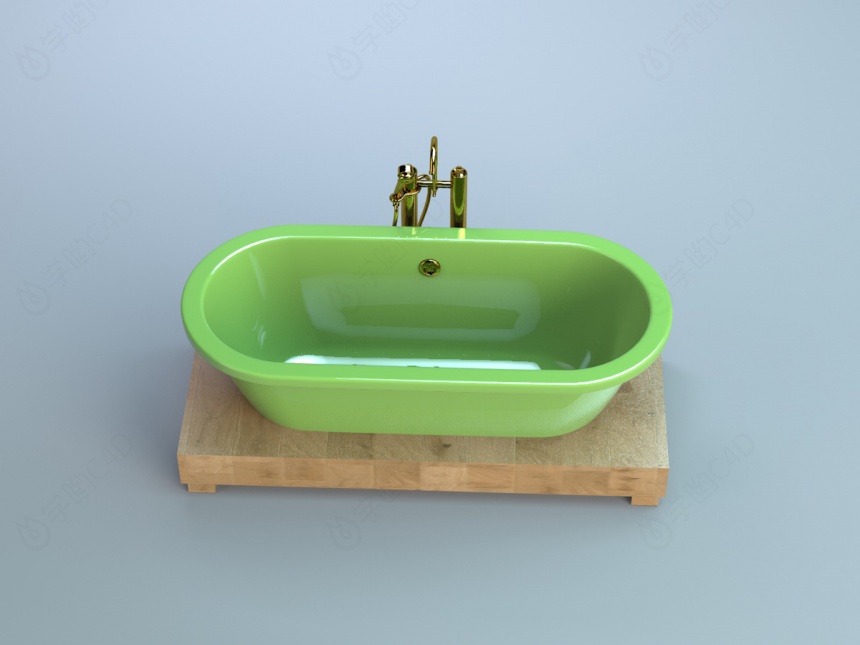 简约浴缸C4D模型