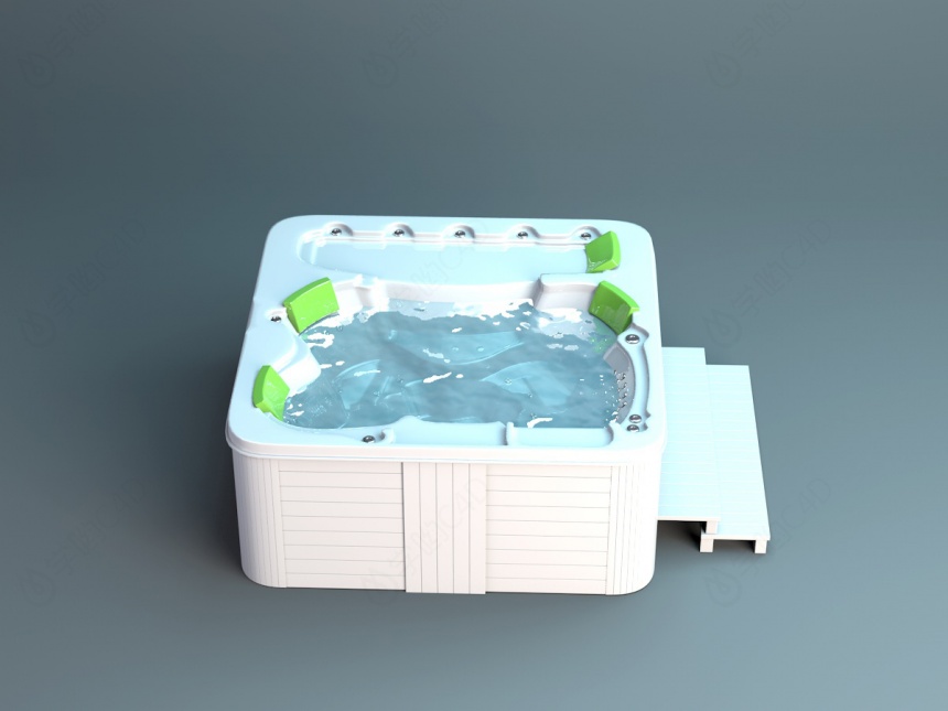 仿古式浴缸C4D模型