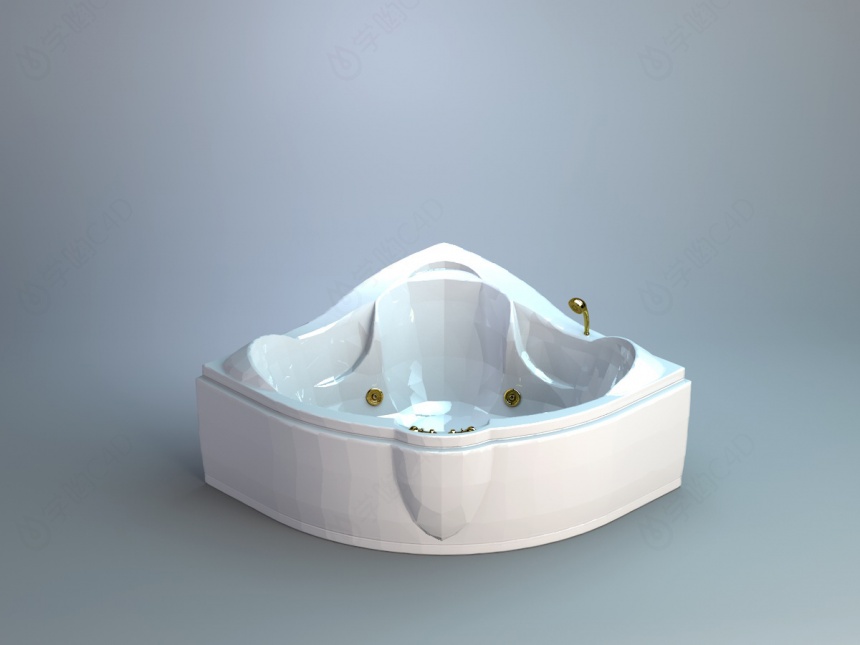 卫生间浴缸C4D模型