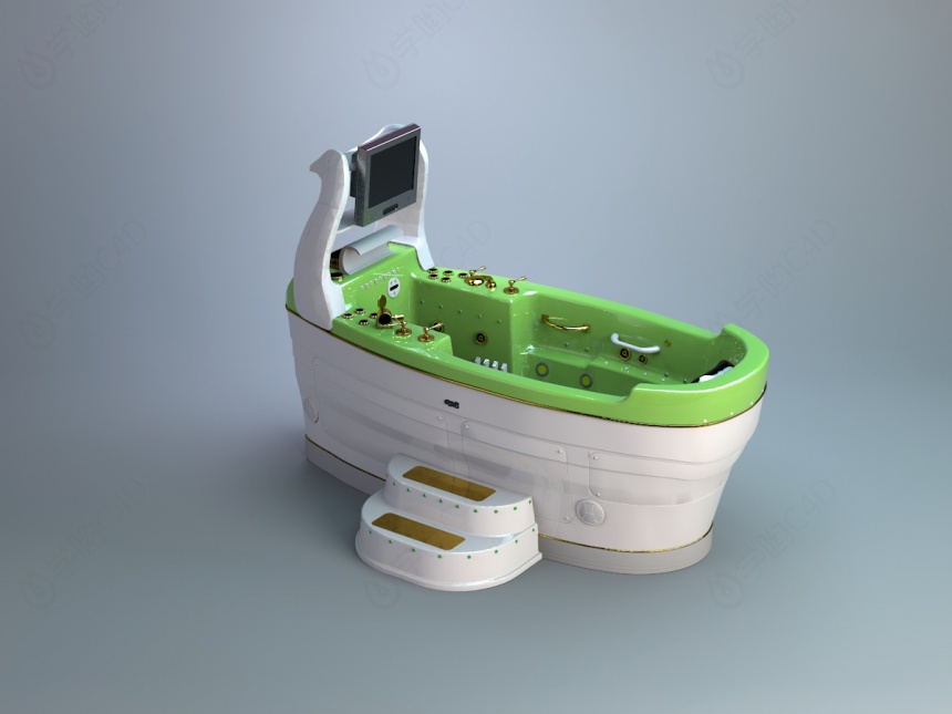 豪华现代浴缸C4D模型