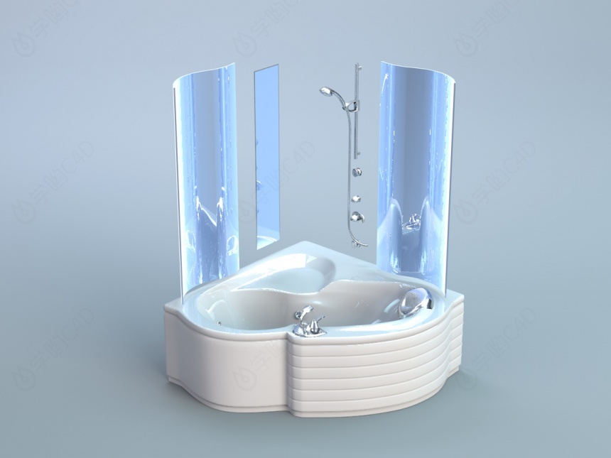 高档浴缸组合C4D模型