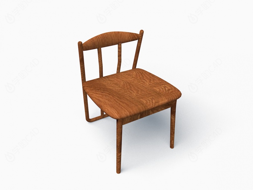 新中式椅子C4D模型