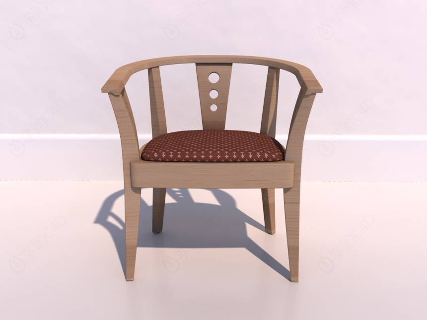 中式休闲椅C4D模型