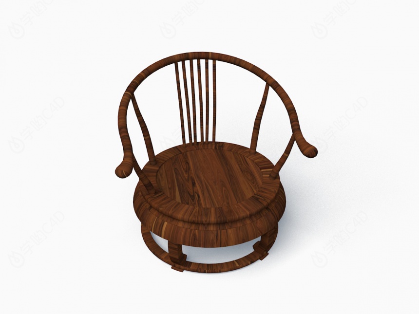 现代创意木椅C4D模型