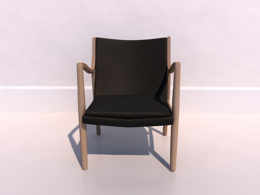 简易客厅椅子C4D模型