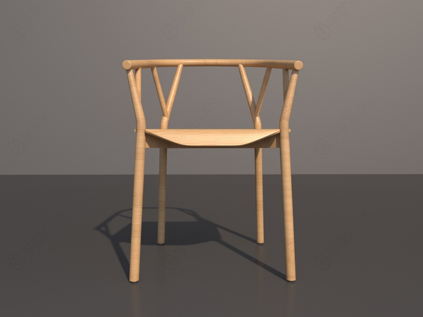 实木椅子C4D模型