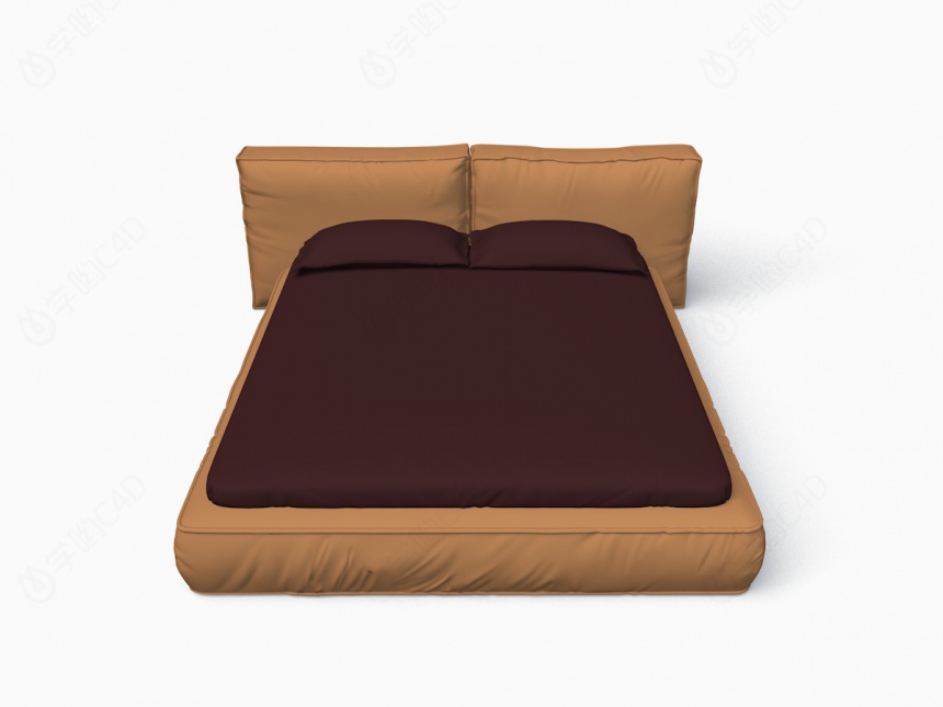 卧室双人床C4D模型