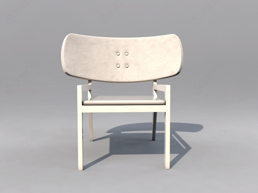 现代简易椅子C4D模型