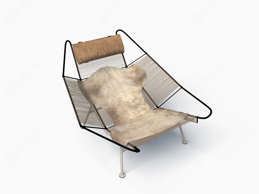 休闲躺椅C4D模型