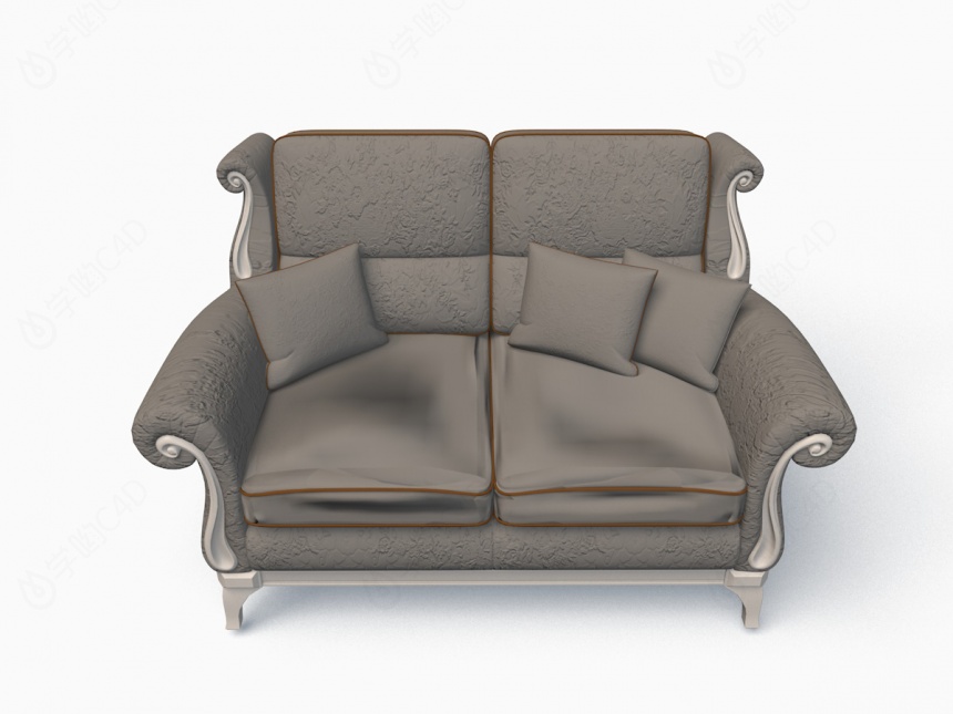 双人沙发C4D模型