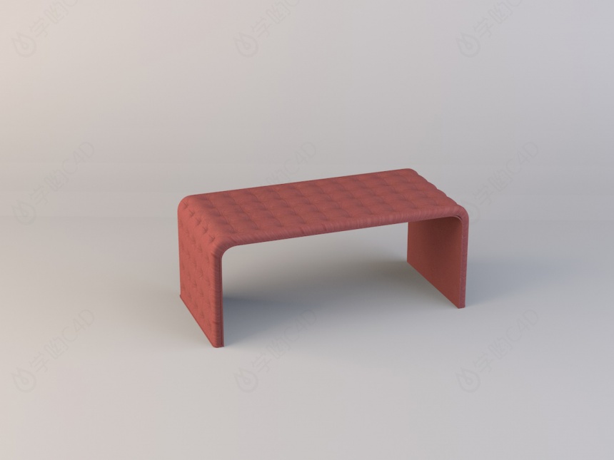 拉扣沙发凳C4D模型