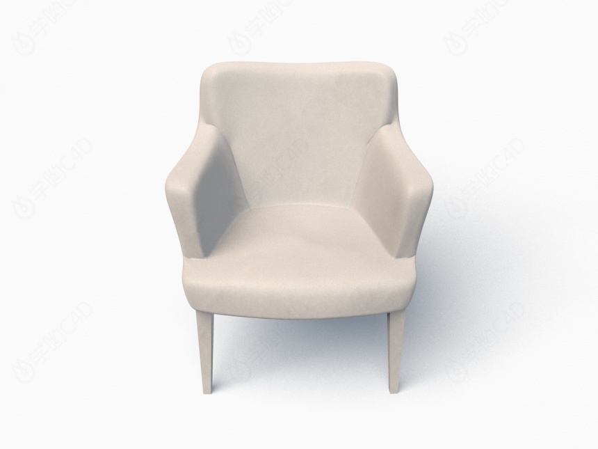 布艺椅子C4D模型