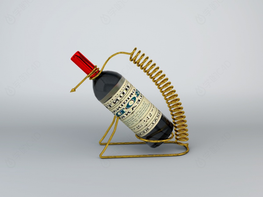 酒瓶C4D模型