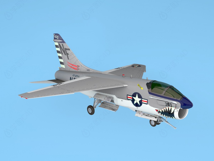 Corsair2战斗机C4D模型