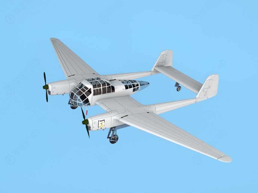 FK189轰炸机C4D模型