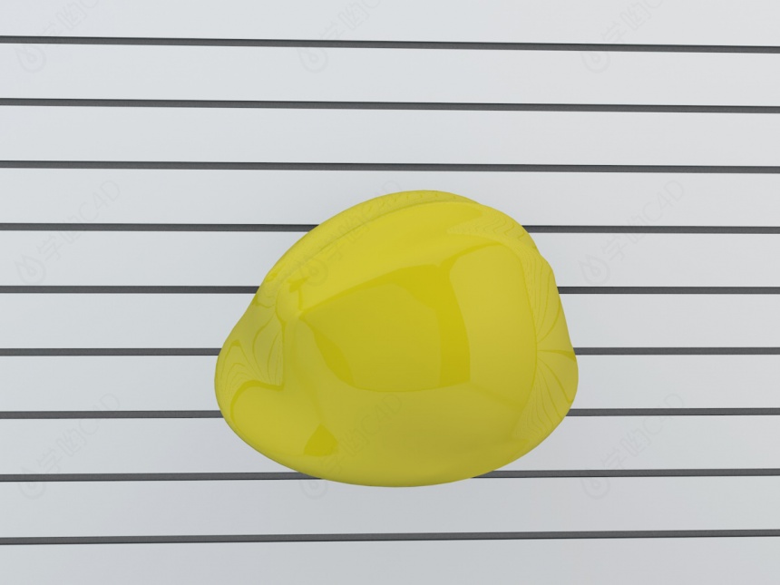 黄色安全帽C4D模型