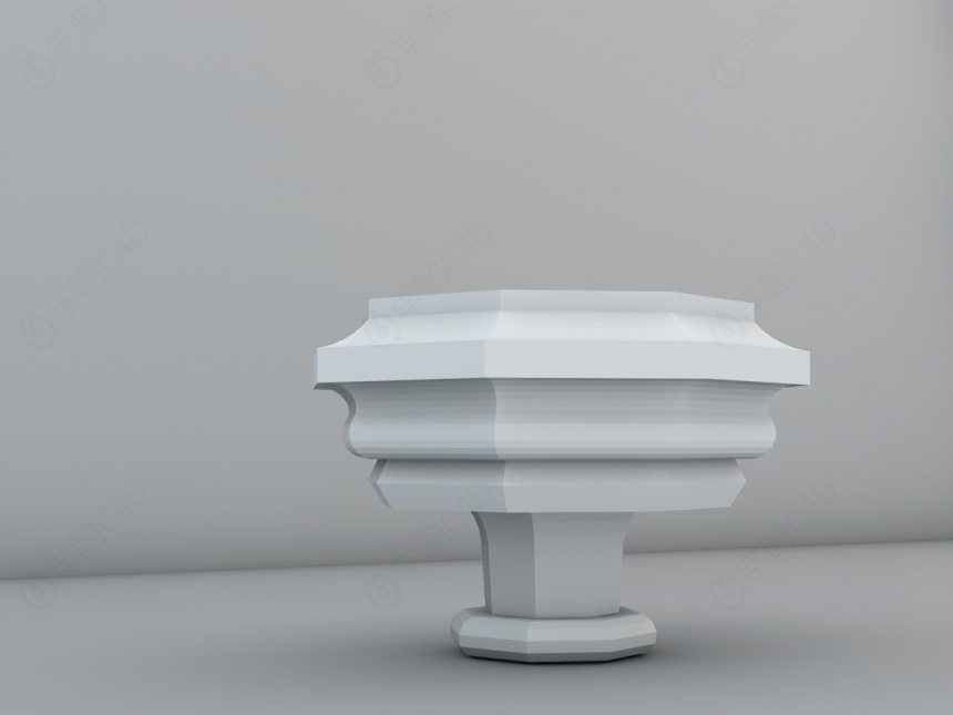 石膏柱头C4D模型