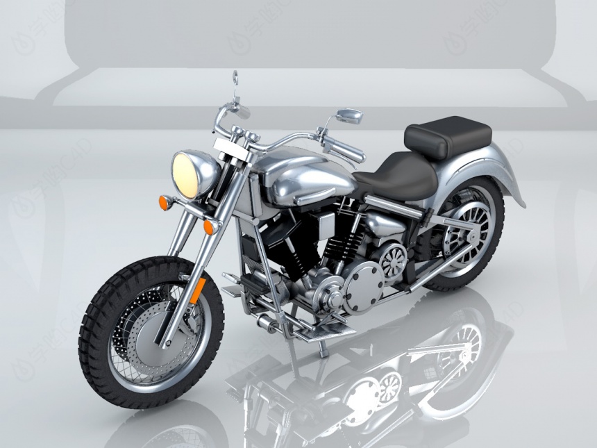 时尚摩托车C4D模型